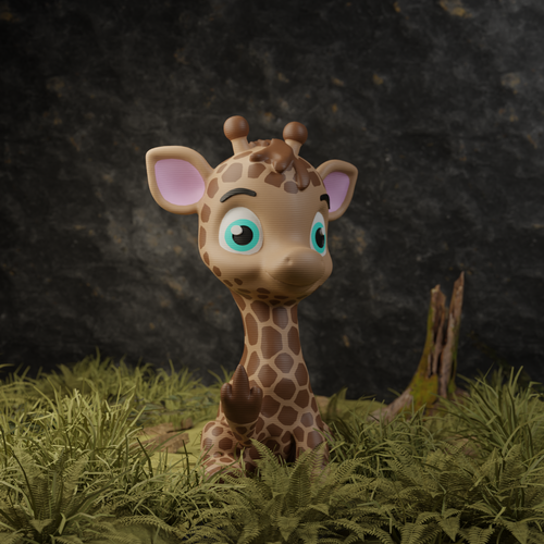 Baby Giraffe Flipping the Middle Finger