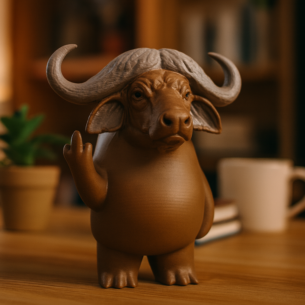 Buffalo Flipping the Middle Finger