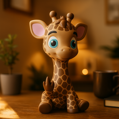 Baby Giraffe Flipping the Middle Finger
